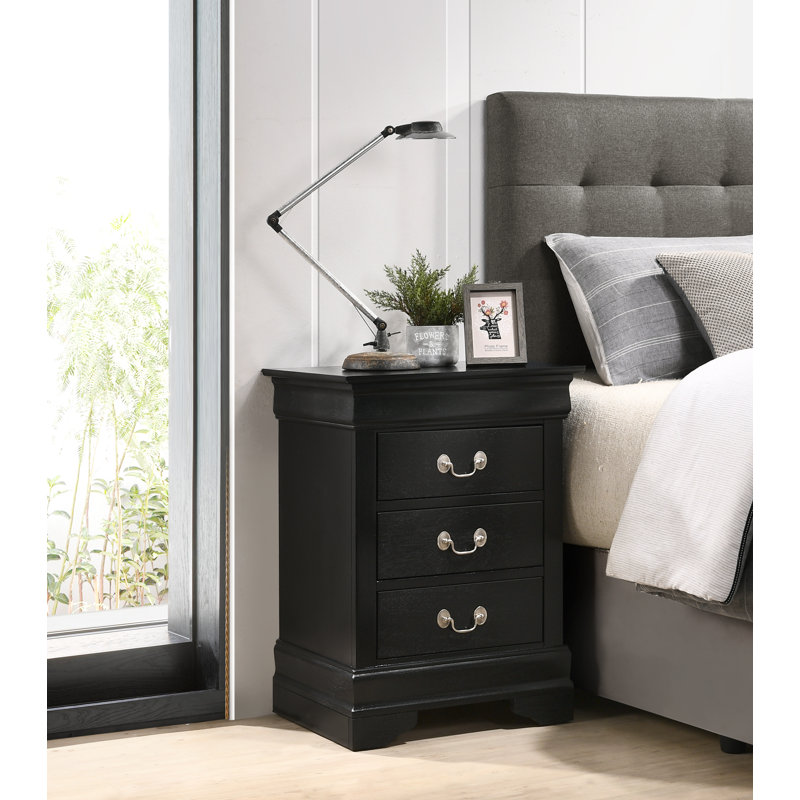 Fleur De Lis Living Lisle 3 Drawer Bedside Table Reviews Wayfair Co Uk