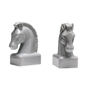 2-tlg. Buchstützen Horse Head von Castleton Home
