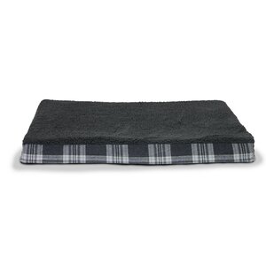 Faux Sheepskin and Plaid Orthopedic Pet Bed