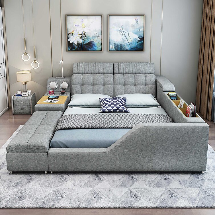 athena upholstered platform bed frame