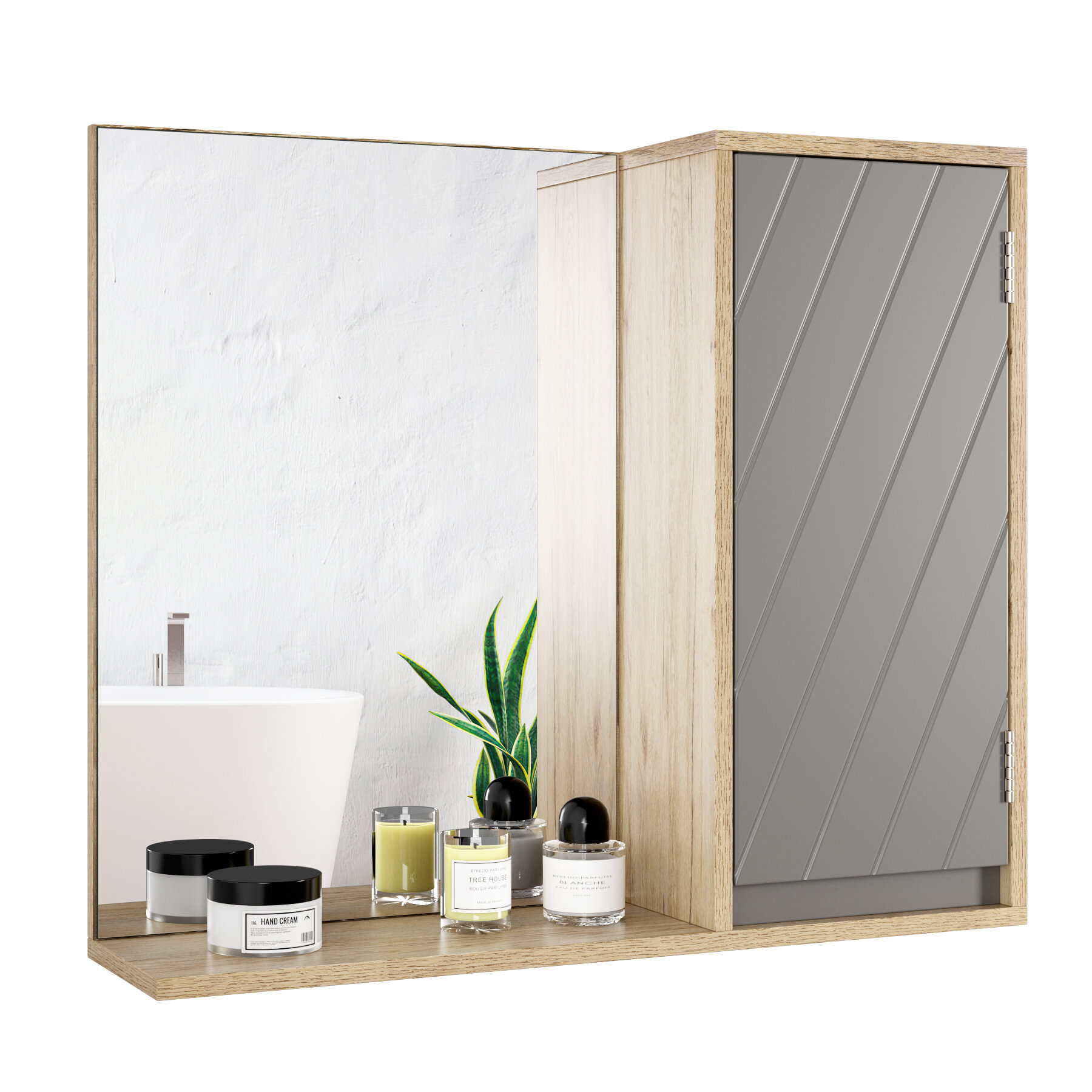 Union Rustic Bathroom Mirror Cabinet