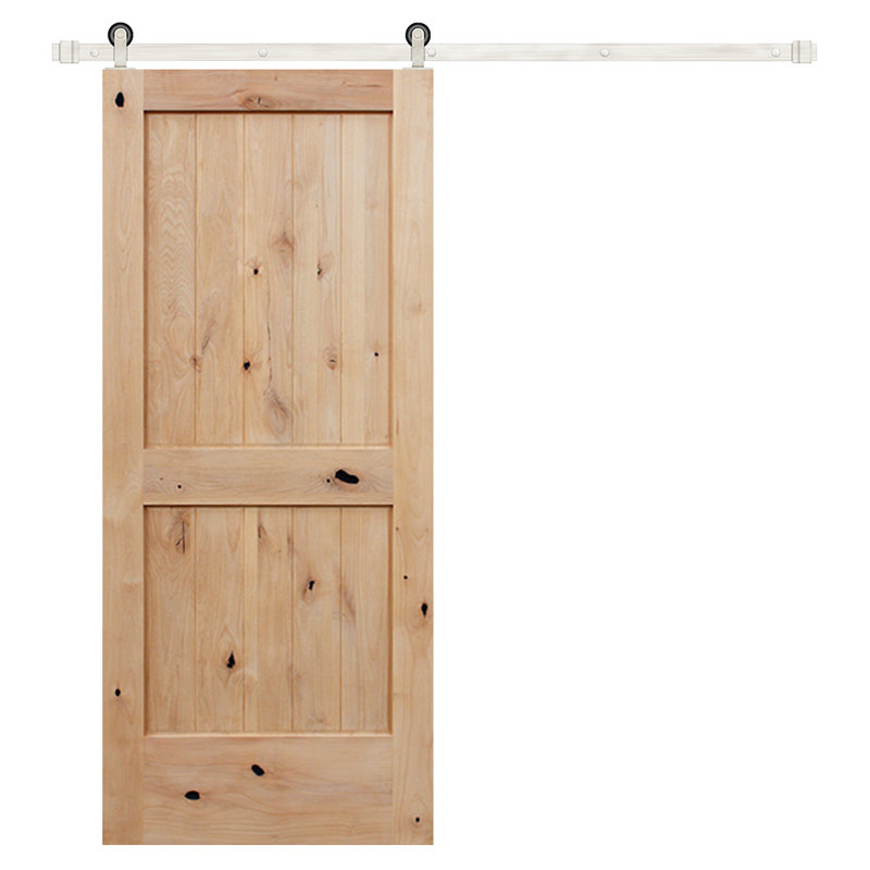 Creativeentryways Paneled Wood Unfinished Rustic Knotty Alder Barn