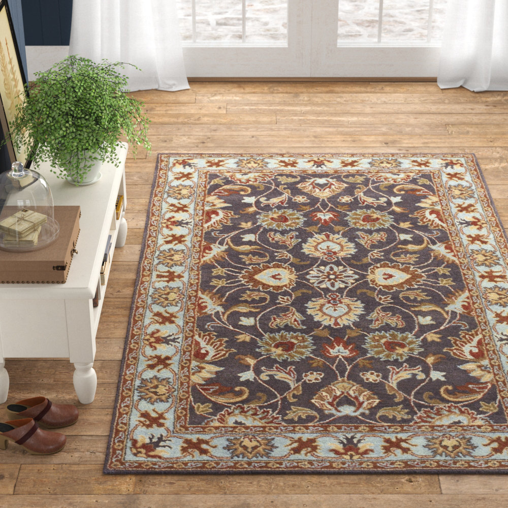 Massima Oriental Handmade Tufted Wool Charcoal Area Rug Reviews Birch Lane