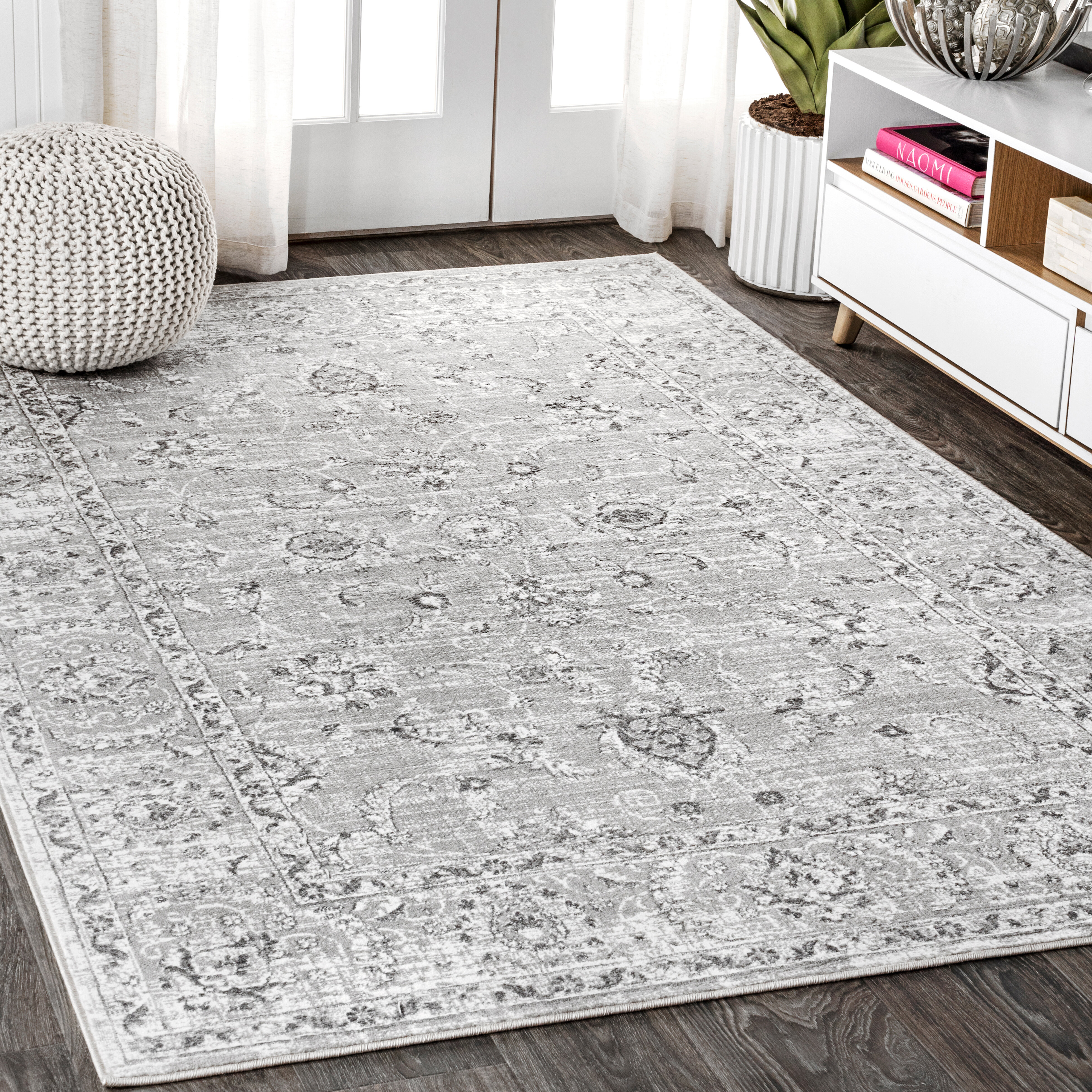 Charlton Home Laxton Oriental Light Gray Area Rug Reviews Wayfair