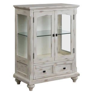 White Wash Curio Cabinet Wayfair Hartman Brushed Curio Cabinet