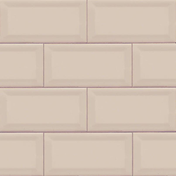 Msi Almond Glossy 3 X 6 Ceramic Subway Tile In Beige Wayfair