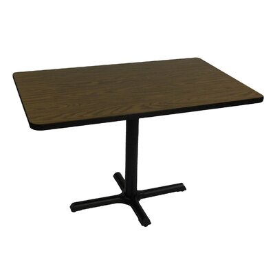 Rectangular Bar and CafÃ© Table with Cross Base and Column Correll, Inc. Size: 42