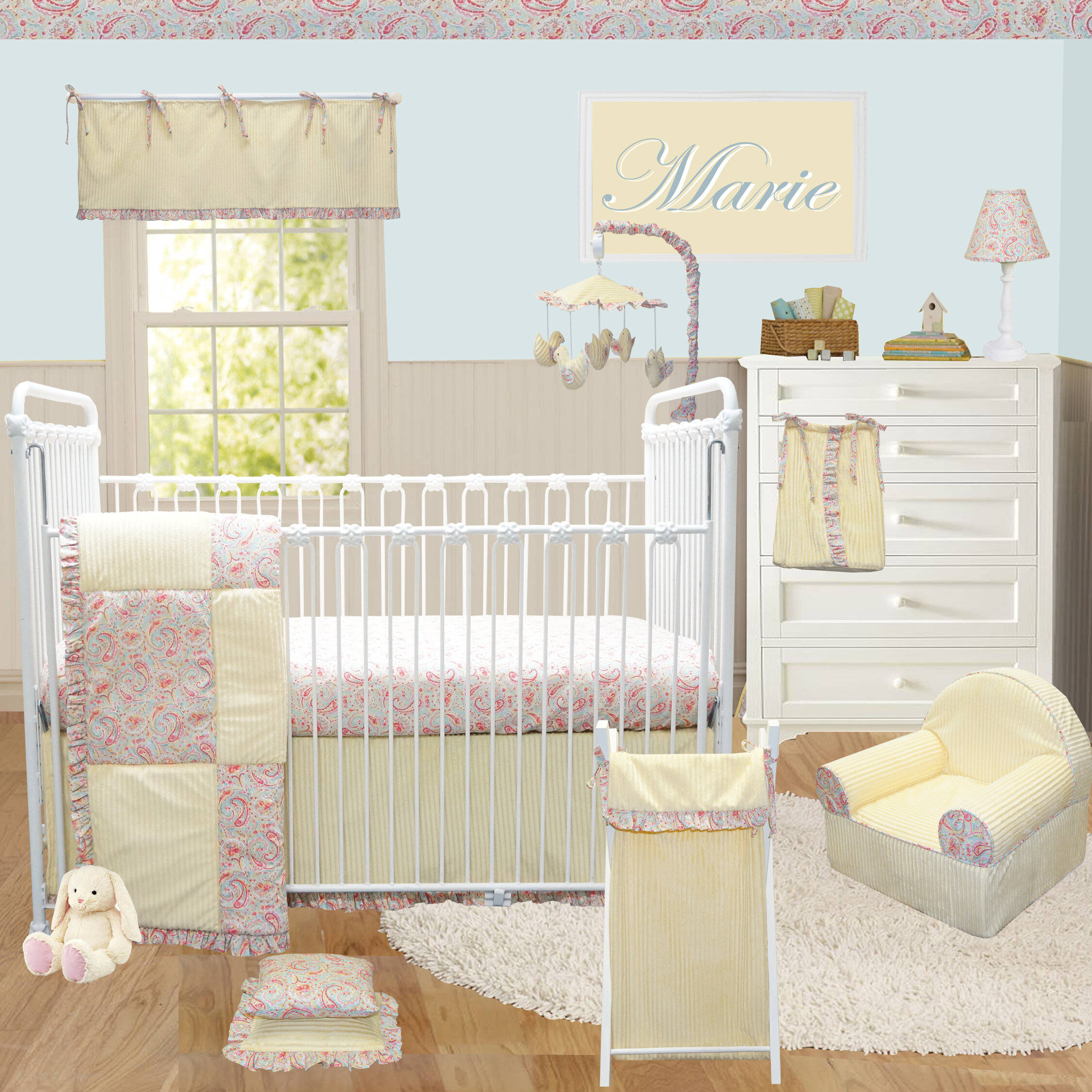 Harriet Bee Gustave Paisley 7 Piece Crib Bedding Set Wayfair