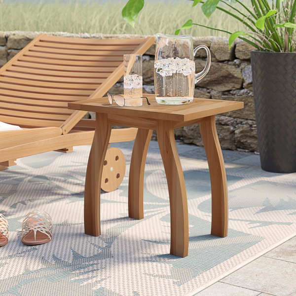 Acacia Wood Side Table Outdoor Wayfair