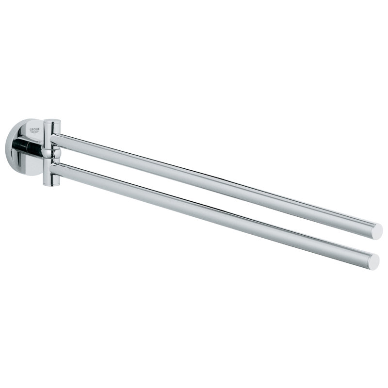 Grohe Essentials 18 Wall Mounted Double Towel Bar Reviews Wayfair Essentials 18 Wall Mounted Double Towel Bar