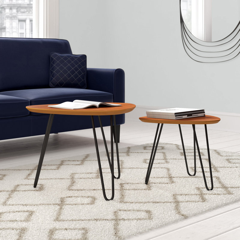Mercury Row Labarge Hairpin Leg 2 Piece Coffee Table Set Reviews