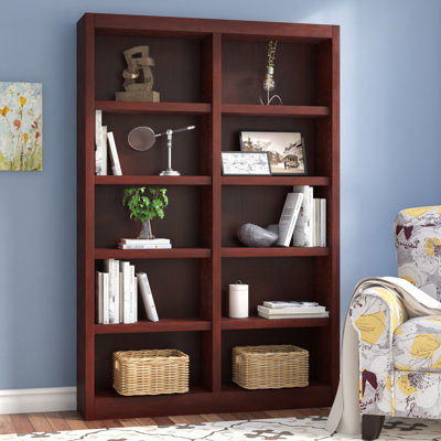 Patro Double Wide Wood Bookcase, 10 Shelf, 72 inch Tall (incomplete)