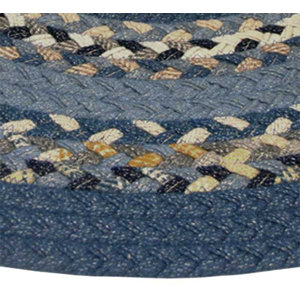 Minuteman Blue Multi with Dark Blue Solids Multi Runner Rug