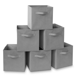 White Foldable Fabric Storage Utility Box Clothes Drawer Cube Basket Organiser 