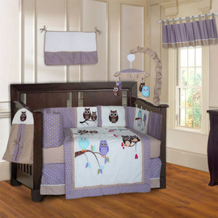 Domingue Owl 10 Piece Crib Bedding Set Domingue Owl 10 Piece Crib Bedding Set