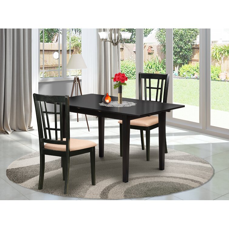 East West Butterfly Leaf Solid Wood Dining Set | Wayfair