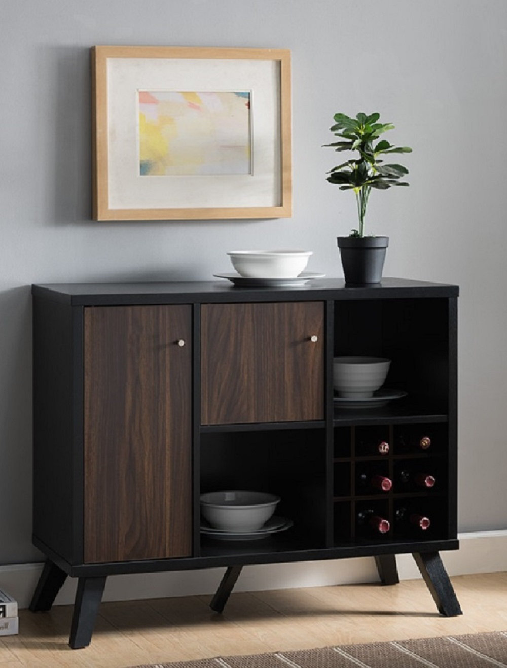 wine storage sideboard on Wrought Studio Draven Wine Cabinet Storage Display Server Wayfair