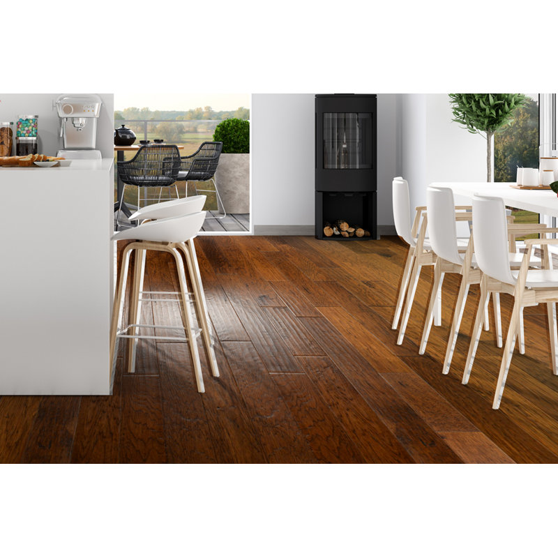 Wildon Home Ocean West Hickory 1 2 Thick X 6 1 2 Wide X Varying Length Engineered Hardwood Flooring Reviews Wayfair