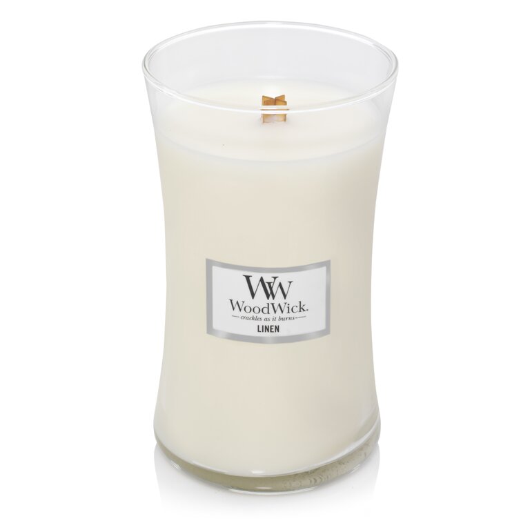 Ik was verrast in beroep gaan over WoodWick Hourglass Linen Scented Jar Candle | Wayfair