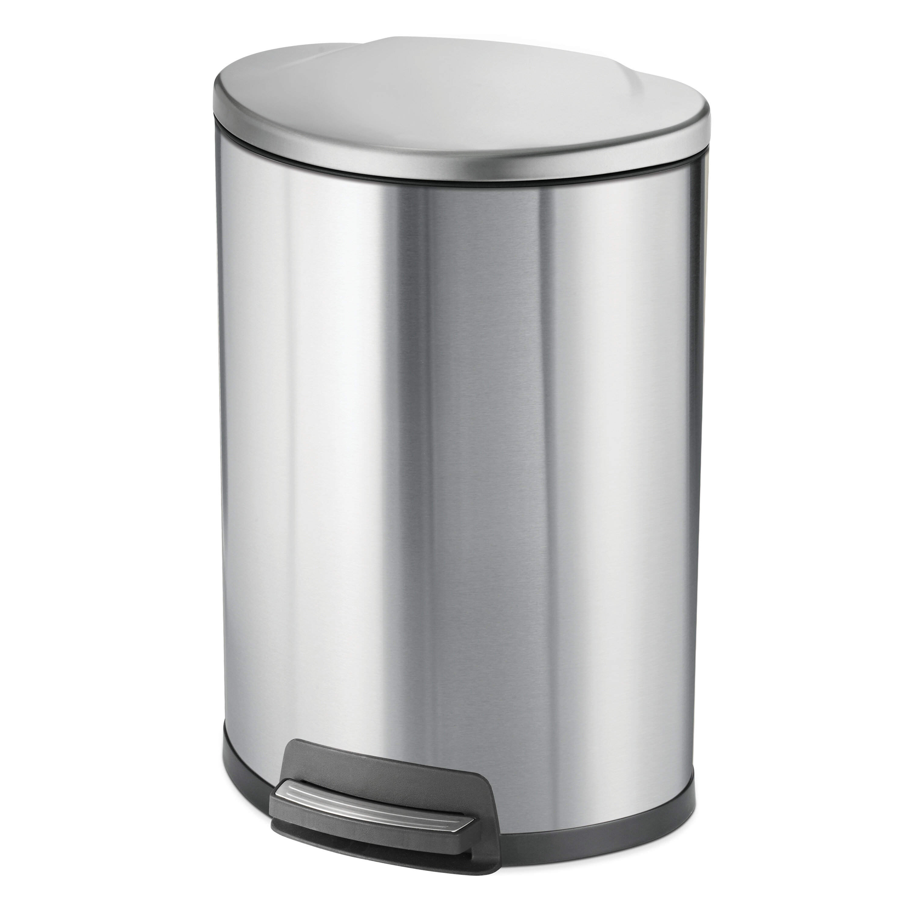 Tramontina Stainless Steel Step Trash Can 13 Gallon Silver