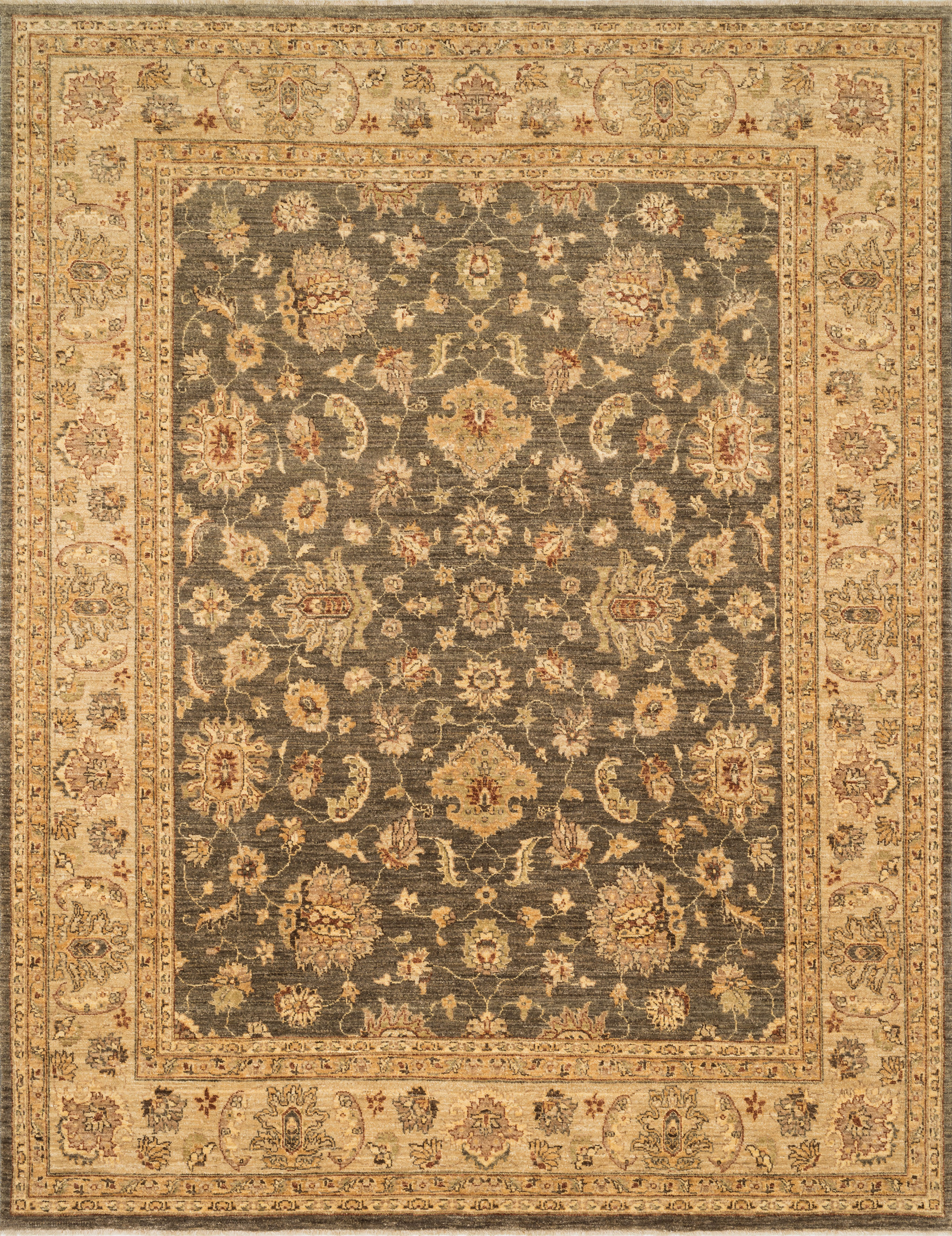 Loloi Rugs Durden Oriental Hand Knotted Wool Smoke Beige Area Rug Wayfair