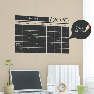Chalkboard Calendar Decal Wayfair