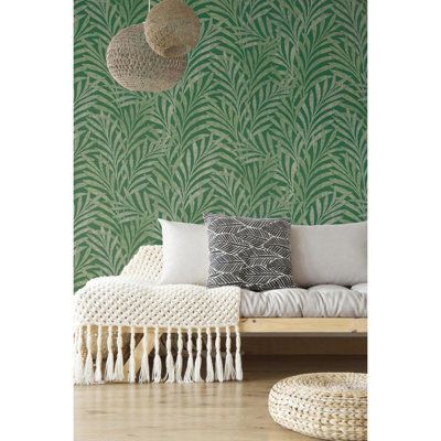 Grass Cloth Green Wallpaper You'll Love in 2020 | Wayfair