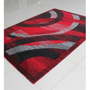 Black/Red Area Rug