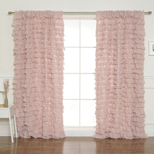 Pink Ruffle Curtains Wayfair Ca