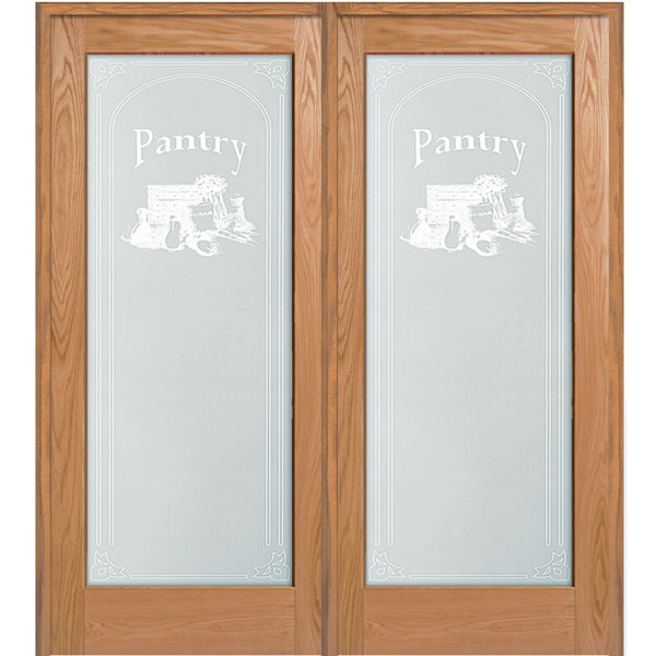 Verona Home Design Pantry Wood 2 Panel Red Oak Interior French