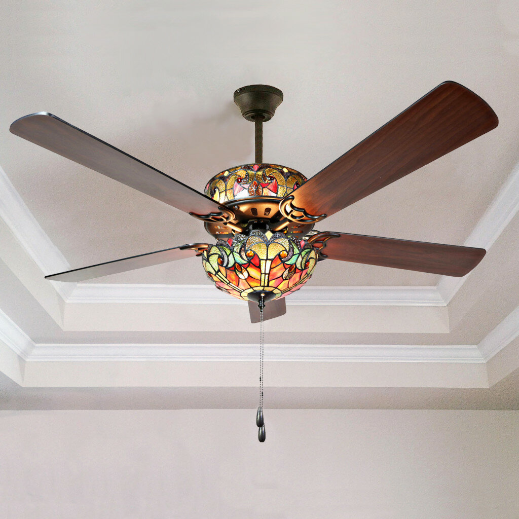 August Grove® 52'' Ummuhan 5 - Blade Standard Ceiling Fan with Pull ...