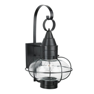 Withyditch 1-Light Glass Shade Outdoor Wall Lantern