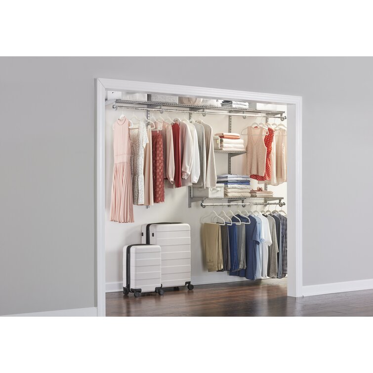 Rubbermaid FastTrack 6 x 10 ft x 12 inch Wire Closet System White for sale online 
