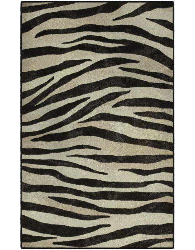 World Menagerie Metzger Zebra Stripes Animal Print Black Ivory World Menagerie Metzger Zebra Stripes
