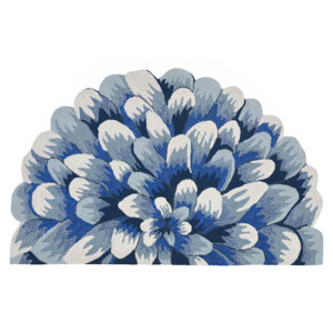 Ismay Hand-Tufted Blue Indoor/Outdoor Area Rug