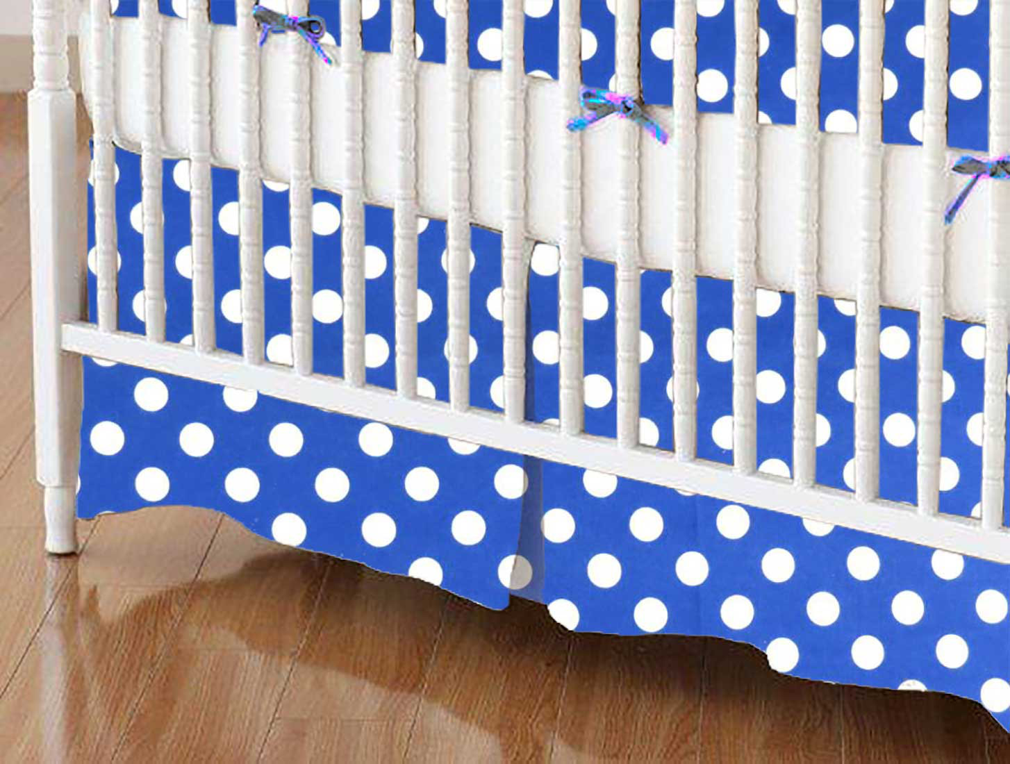 polka dot crib skirt