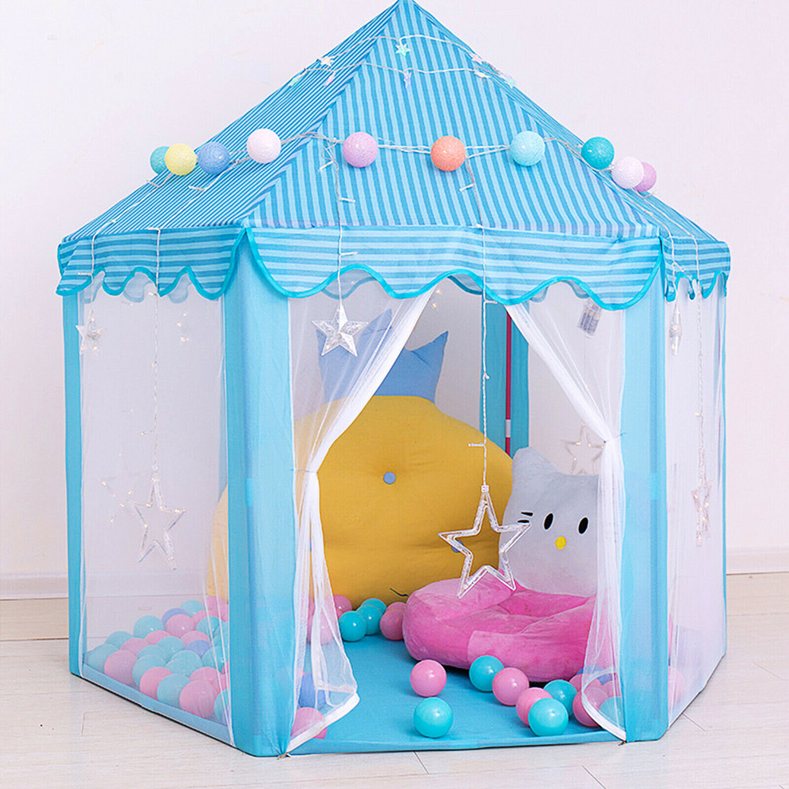Playhouse Castle Play Tent Tunnel Outdoor Fairy House Playhut Kid For Boys Girls 