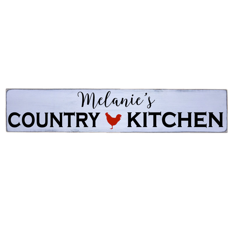 August Grove Personalized Country Kitchen Sign Wall Decor Wayfair