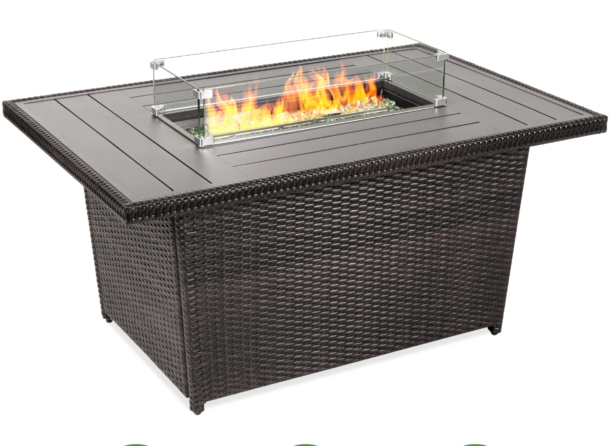 polyresin propane fire pit table