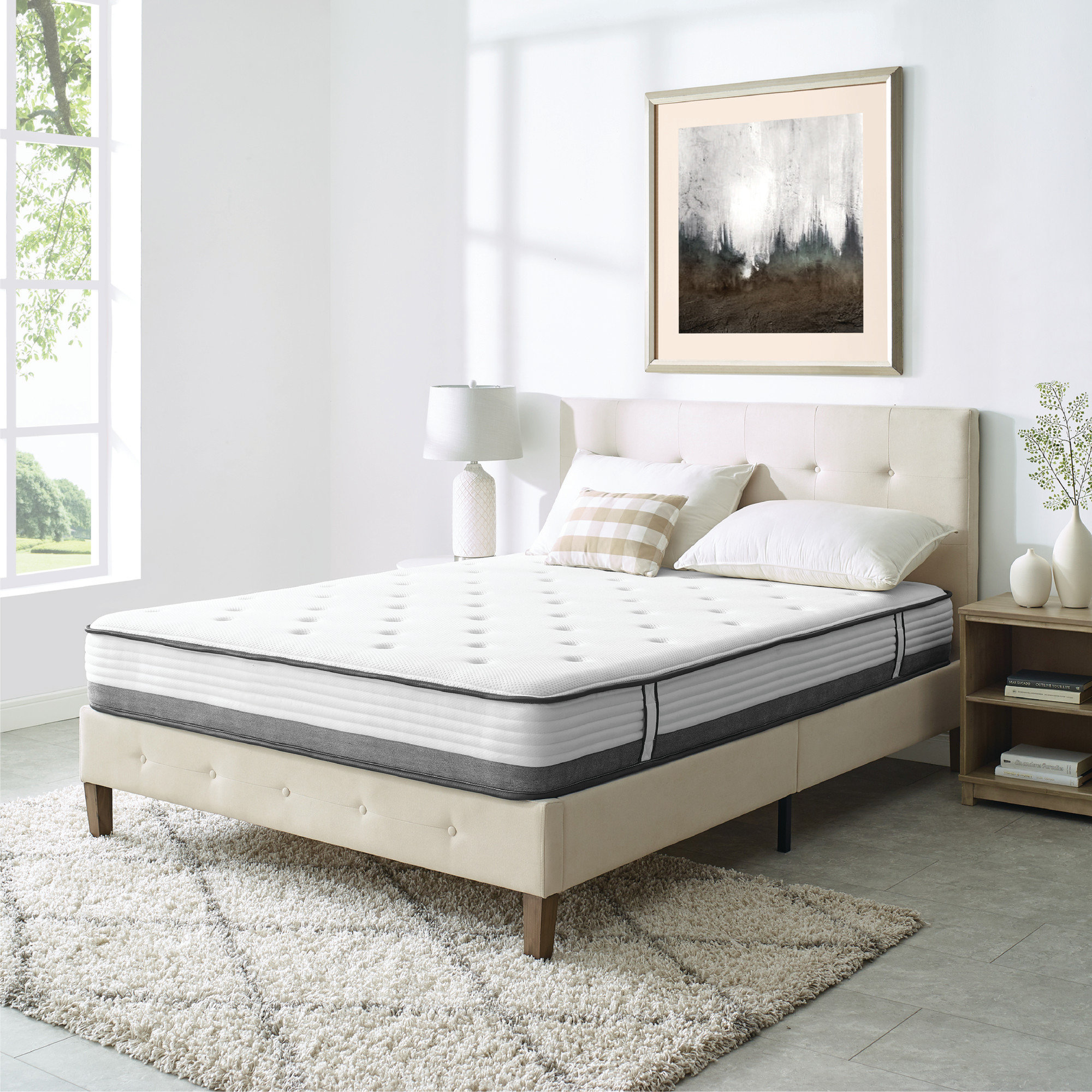 wayfair hybrid plush mattress