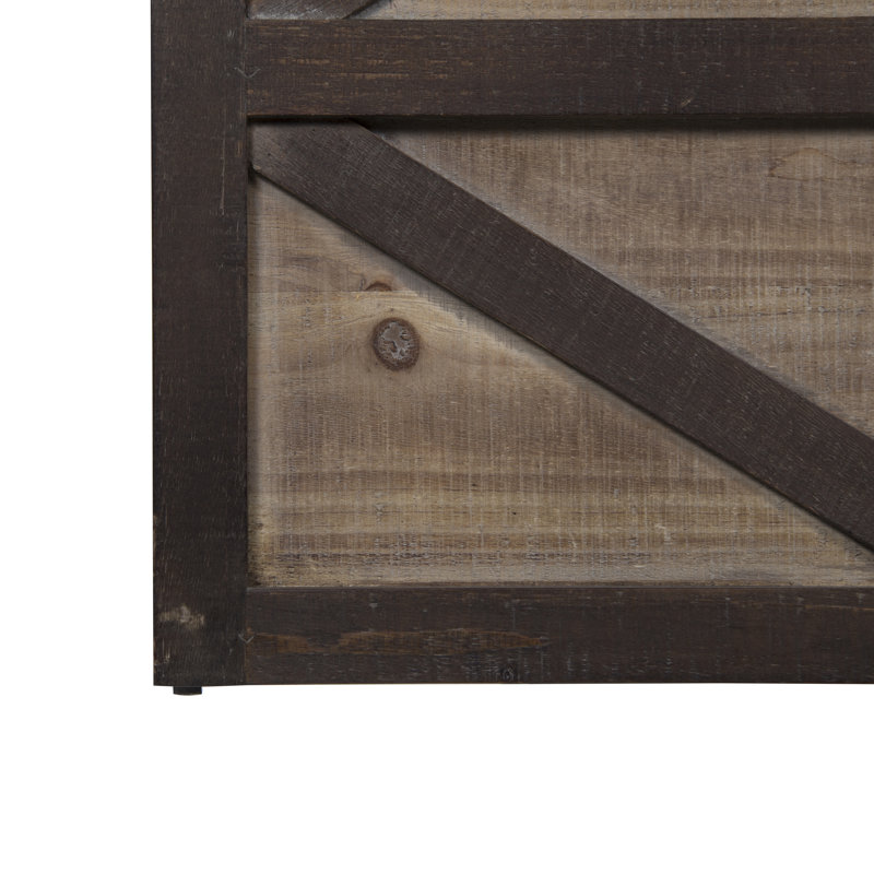 Gracie Oaks Leipzig Farmhouse Sliding Barn Door Storage Cabinet