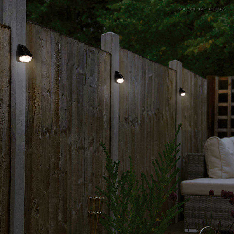 24 Solar Power Deck Fence Wall Patio Outdoor Path Dusk to Dawn Lights LED Lamps