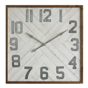 Wall Clocks Joss Main Oversized Louie Square Wood Wall Clock