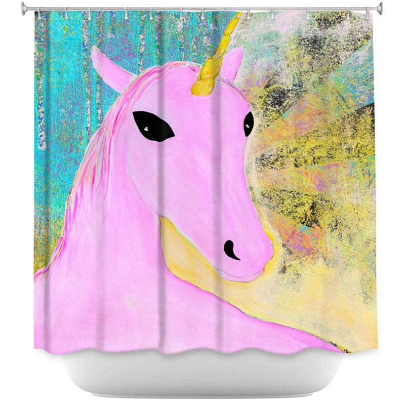 East Urban Home Unicorn Single Shower Curtain Wayfair