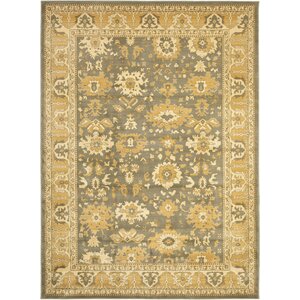 Nellwyn Blue/Gold Area Rug