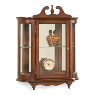 Wall Mounted Display Cabinets You Ll Love Wayfair Kallen Wall Mounted Curio Cabinet