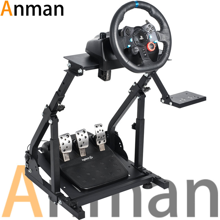 hval snave bytte rundt Anman Racing Wheel Stand fit Logitech G27 G29 G920 Fanatec Thrustmaster, NO  Shifter Pedal & Reviews | Wayfair