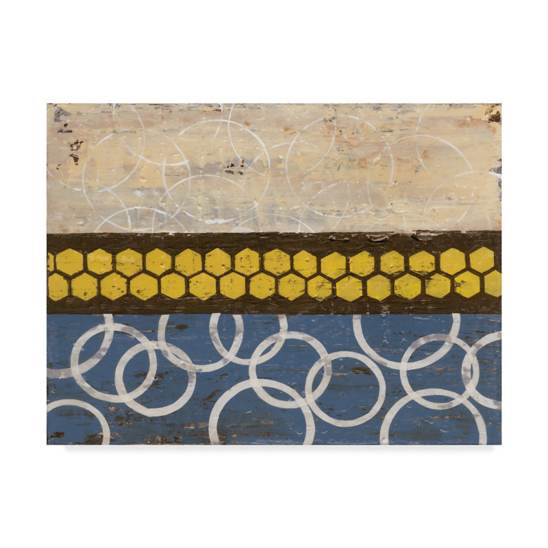 Ebern Designs Honey Comb Abstract I Acrylic Painting Print On