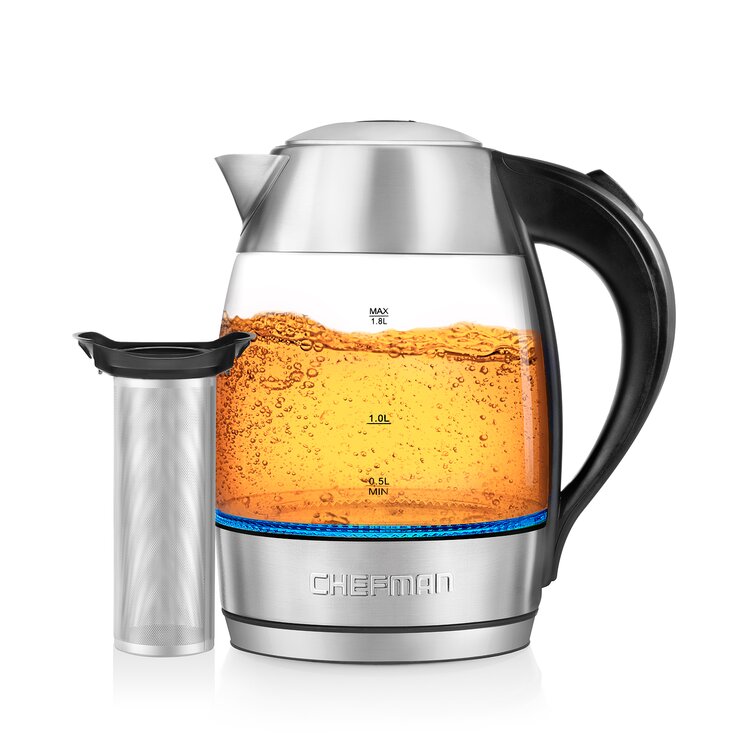 Chefman Fast-Boiling Glass Electric Kettle, 1.7-Liter & Reviews | Wayfair