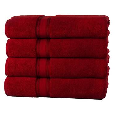 Basics Quick-Dry Luxurious Soft 100% Cotton Towels Lavender Set of 8 Hand T... 